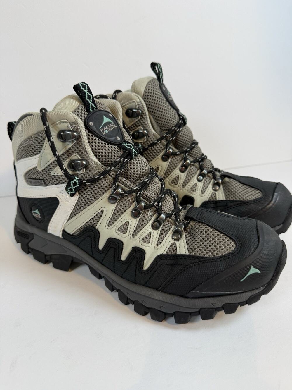 Pacific Mountain Emmons Mid Waterproof Hiking Boots Women’s US 9.5 Gray Black